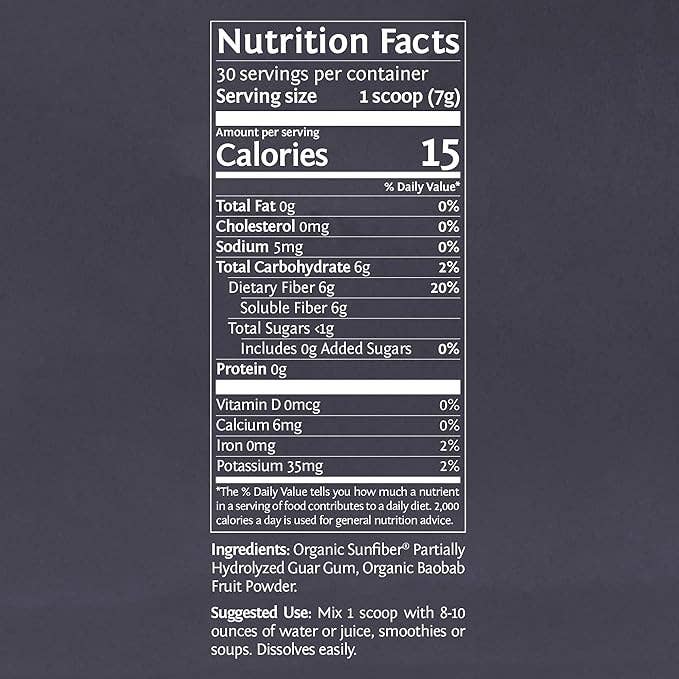 Sunwarrior - Be Well Prebiotic Fiber Powder Supplement - Organic