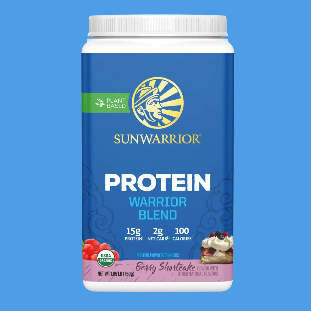 Sunwarrior - Warrior Blend Berry Shortcake Protein - Pea Protein Powder: 750g Sunwarrior