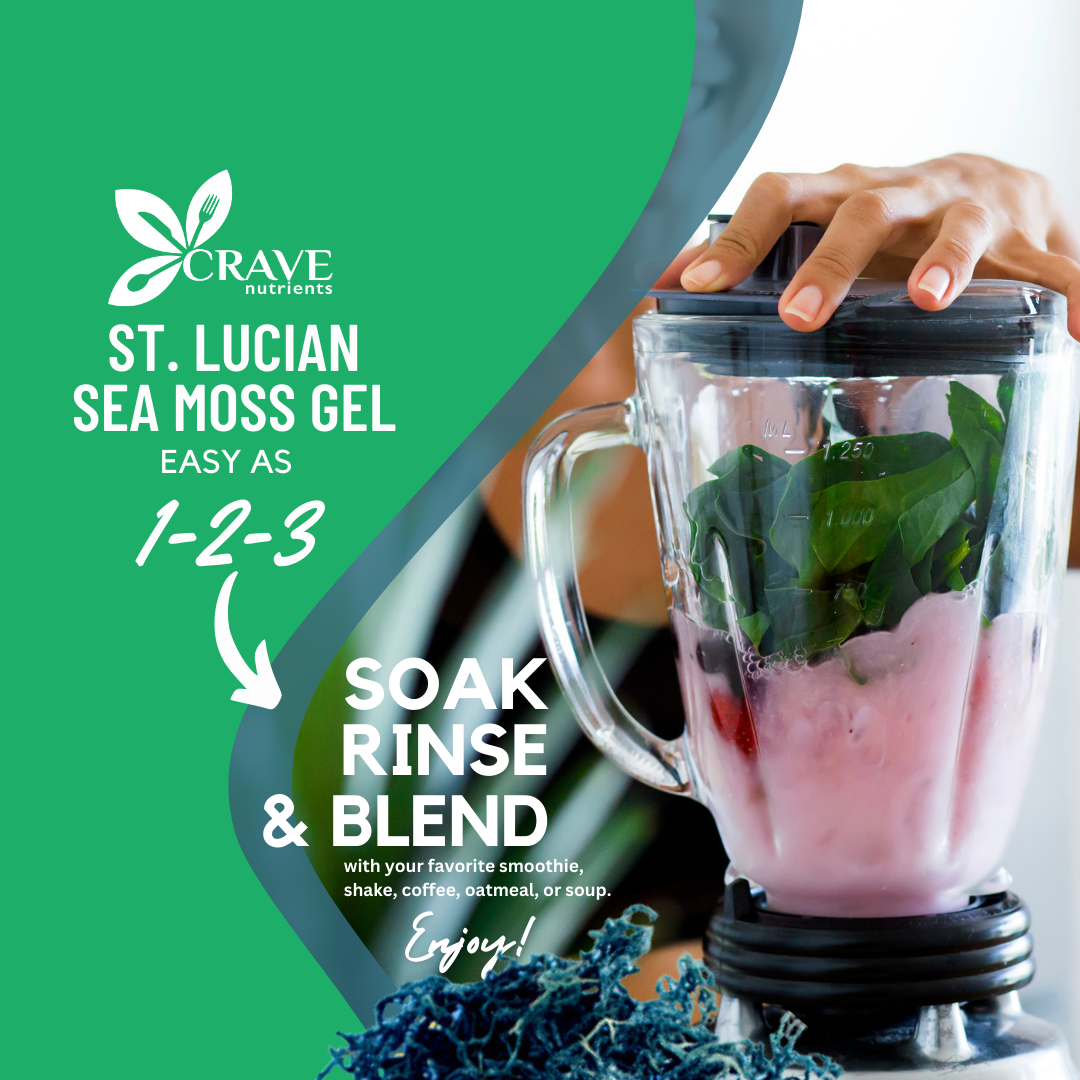 Wild-harvested St. Lucian Green Sea Moss ingredients – Go Natural 247