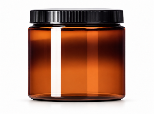 16 oz Amber PET Wide-Mouth Cosmetic Jar | 89-400 Neck Go Natural 247
