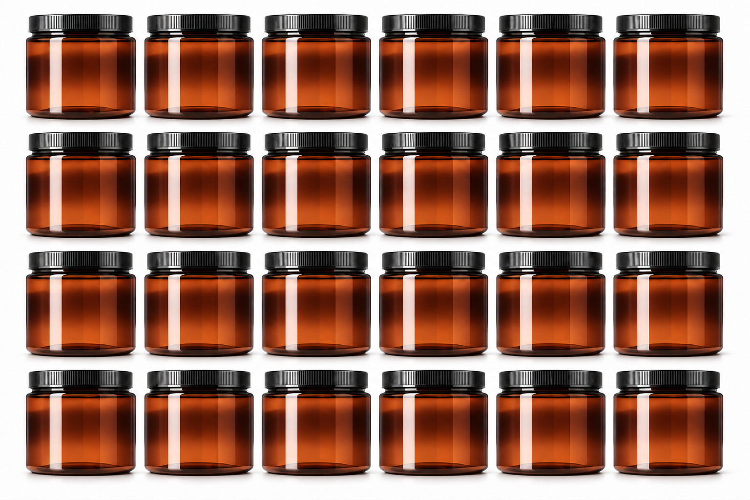 16 oz Amber PET Wide-Mouth Cosmetic Jar | 89-400 Neck Go Natural 247