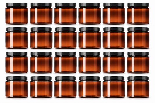 16 oz Amber PET Wide-Mouth Cosmetic Jar | 89-400 Neck Go Natural 247
