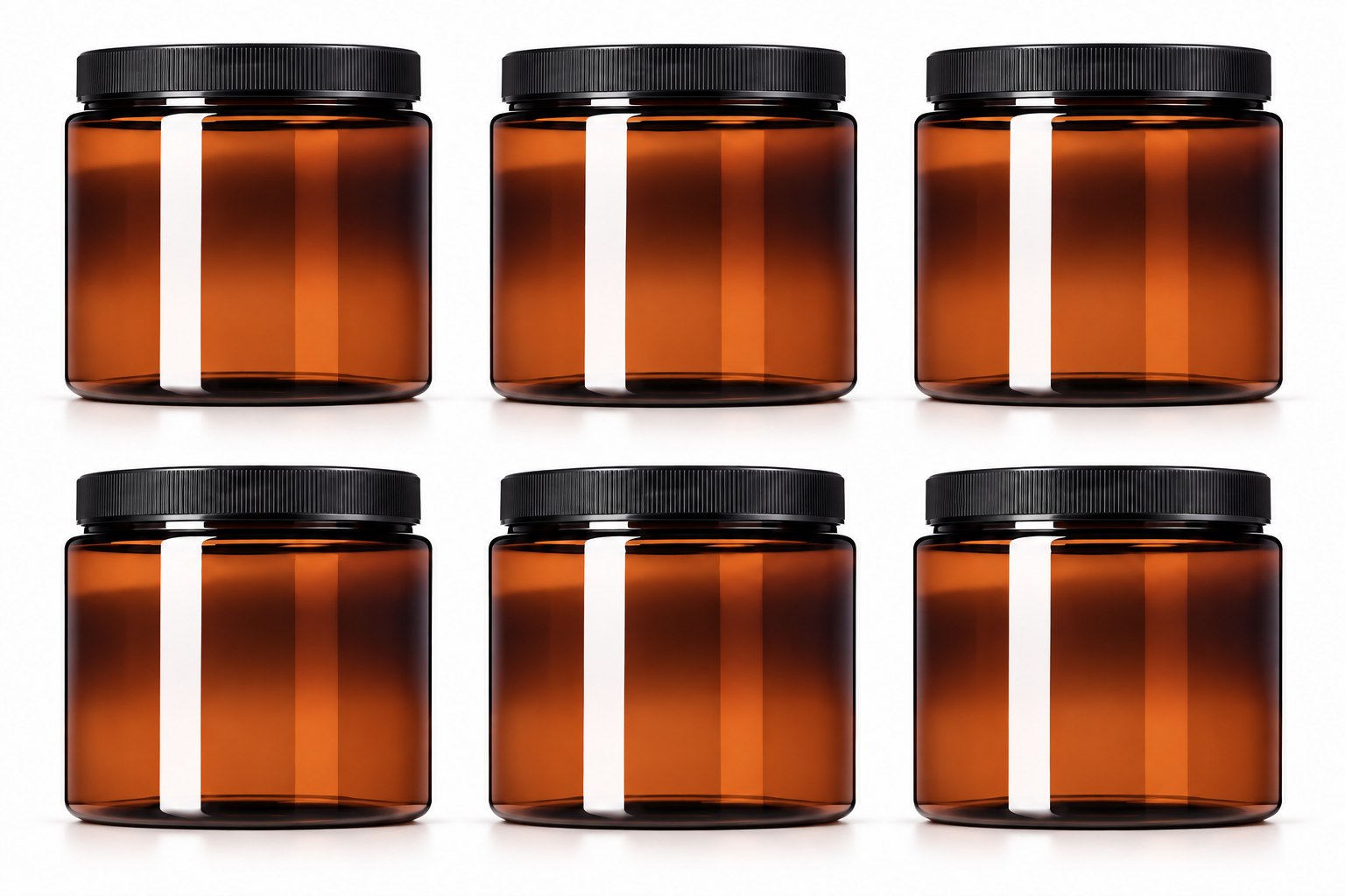 16 oz Amber PET Wide-Mouth Cosmetic Jar | 89-400 Neck Go Natural 247