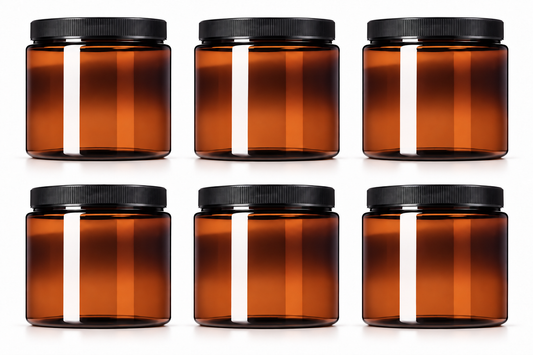 16 oz Amber PET Wide-Mouth Cosmetic Jar | 89-400 Neck Go Natural 247