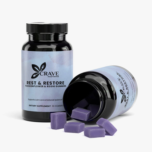 Rest & Restore Passionflower & Reishi Gummies Crave Nutrients