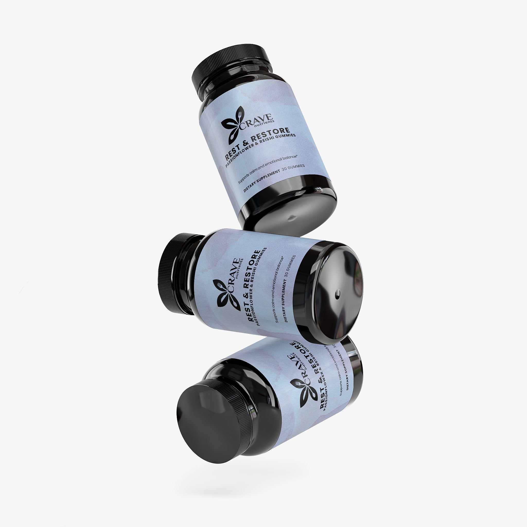 Rest & Restore Passionflower & Reishi Gummies Crave Nutrients