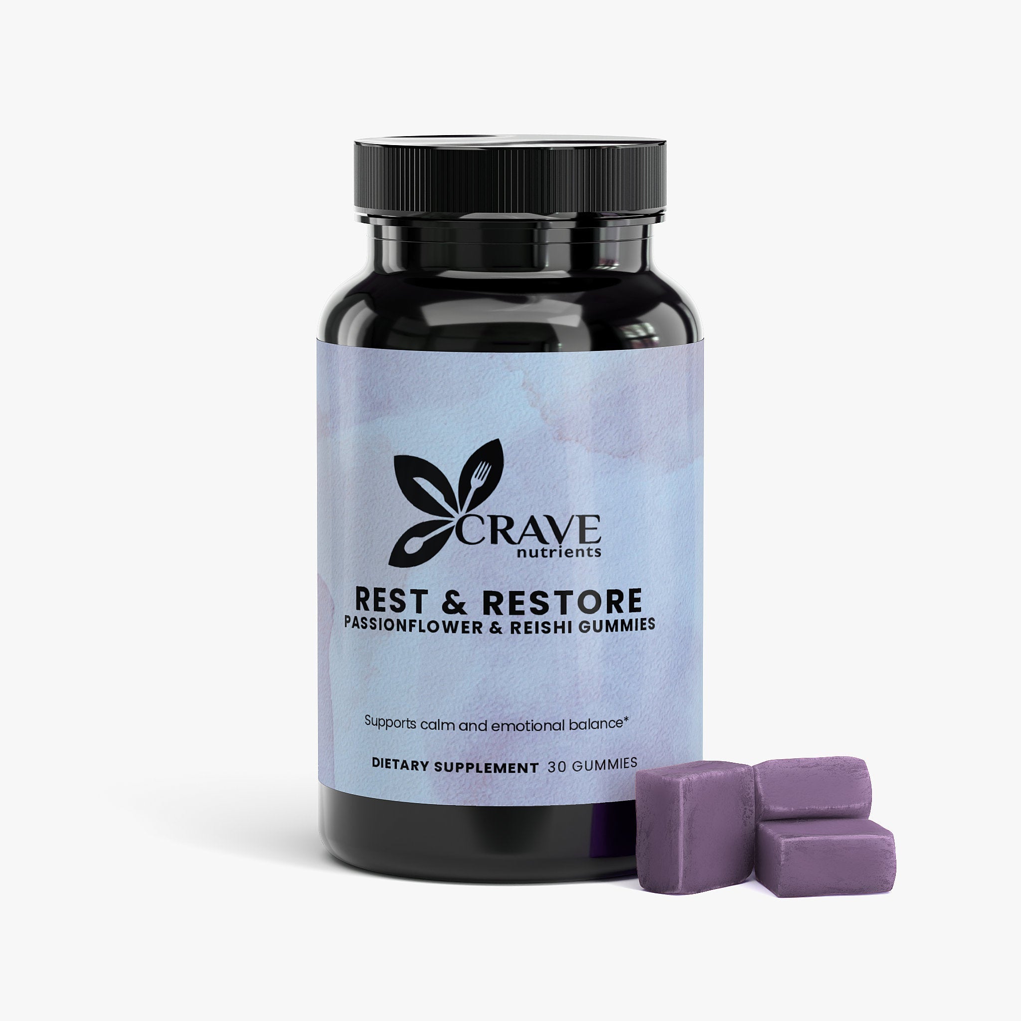 Rest & Restore Passionflower & Reishi Gummies Crave Nutrients
