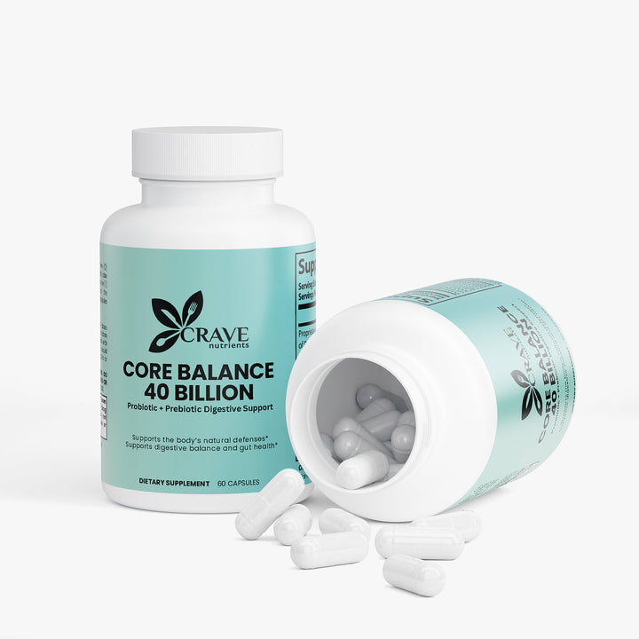 Core Balance 40 Billion - Probiotic + Prebiotic Digestive Support