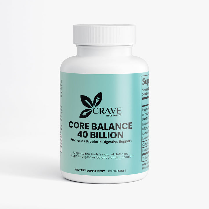 Core Balance 40 Billion - Probiotic + Prebiotic Digestive Support