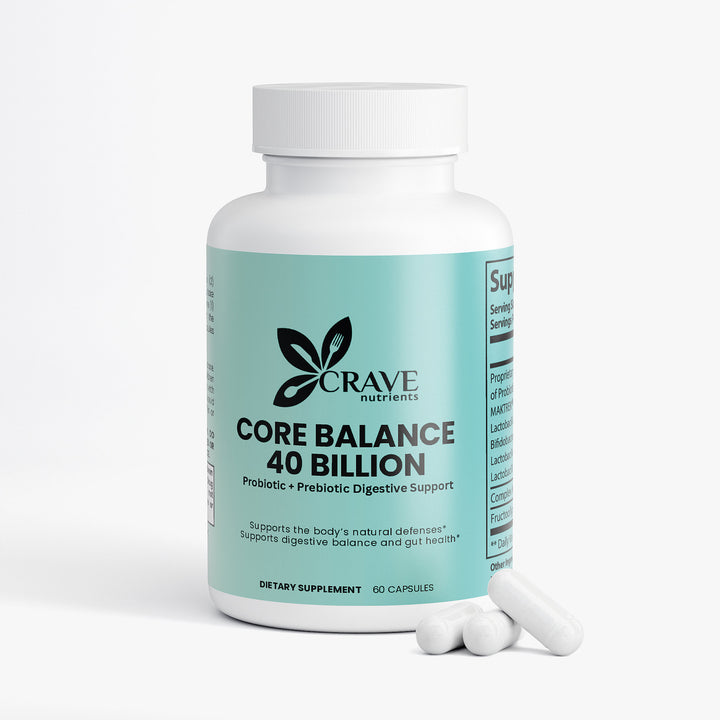 Core Balance 40 Billion - Probiotic + Prebiotic Digestive Support