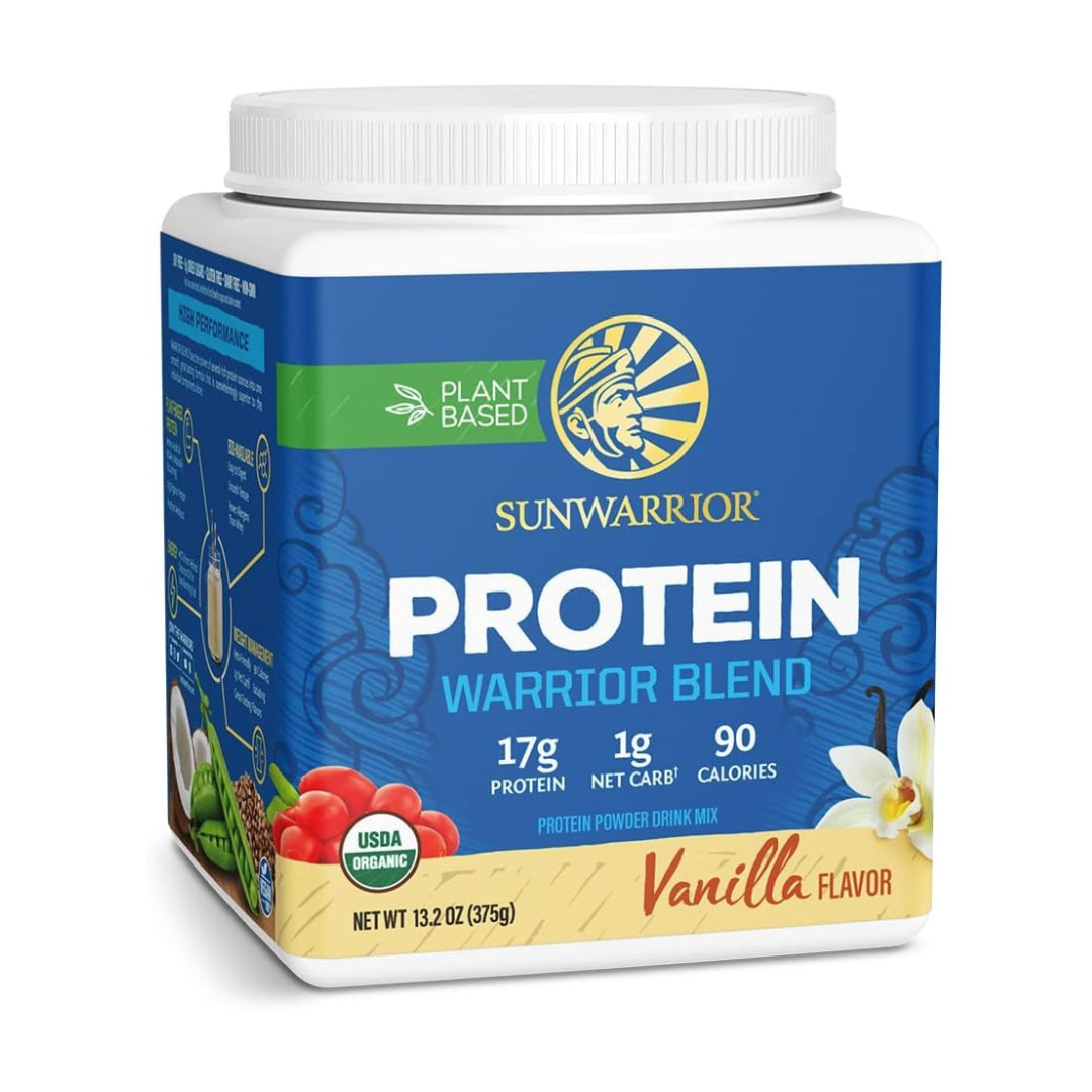 Warrior Blend Vanilla Pea Protein – Plant-Based Strength & Recovery (375g) Sunwarrior