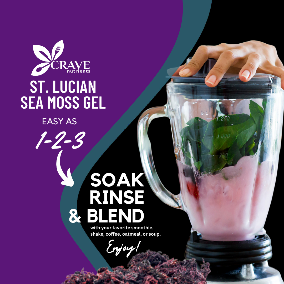 Wild-harvested St. Lucian Purple Sea Moss ingredients – Go Natural 247