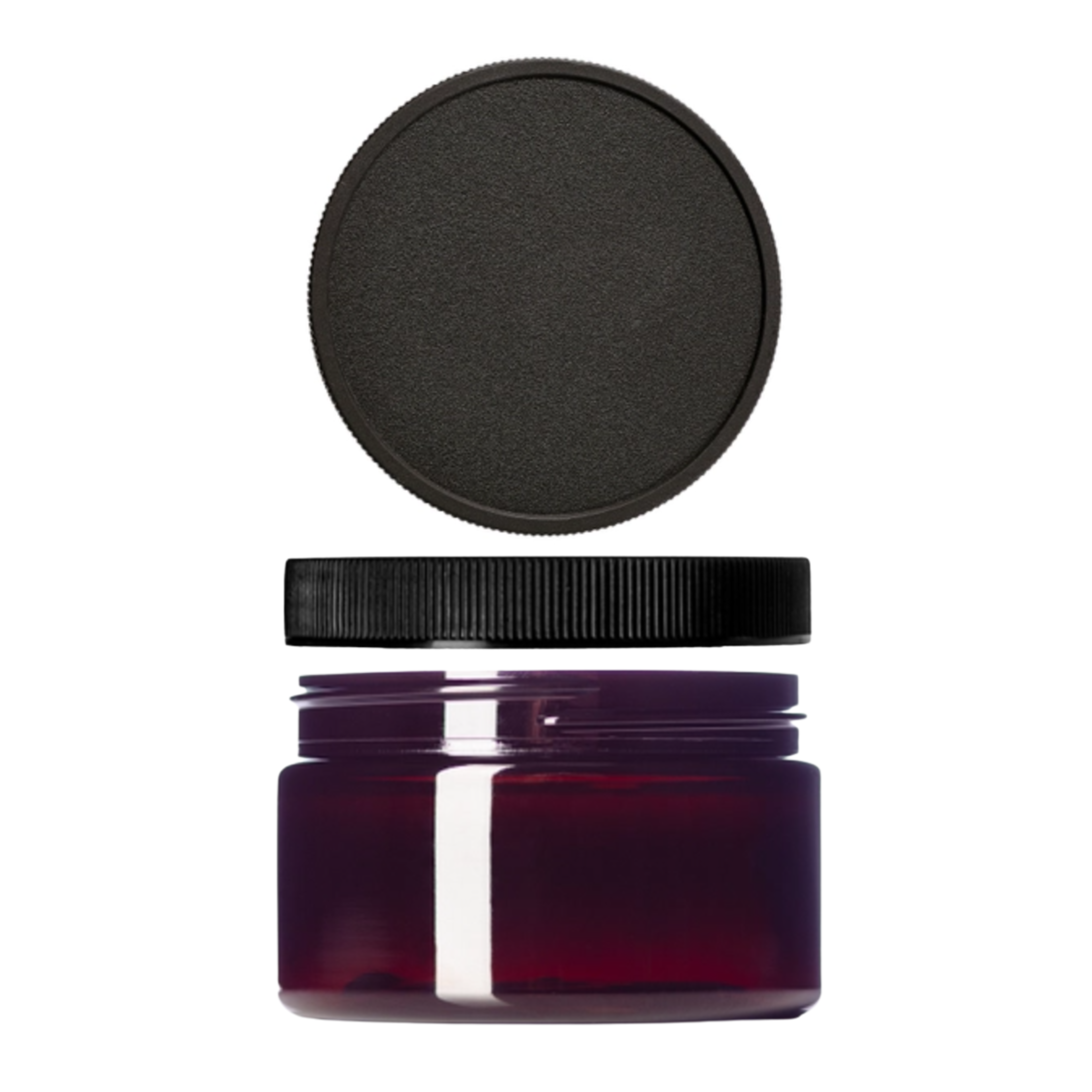 4 oz Amber PET Straight-Sided Jar with Black Ribbed Cap – Go Natural 247