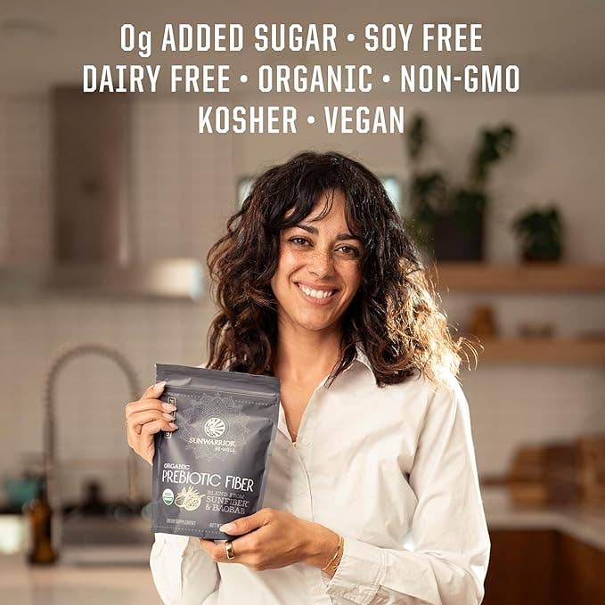 Sunwarrior - Be Well Prebiotic Fiber Powder Supplement - Organic