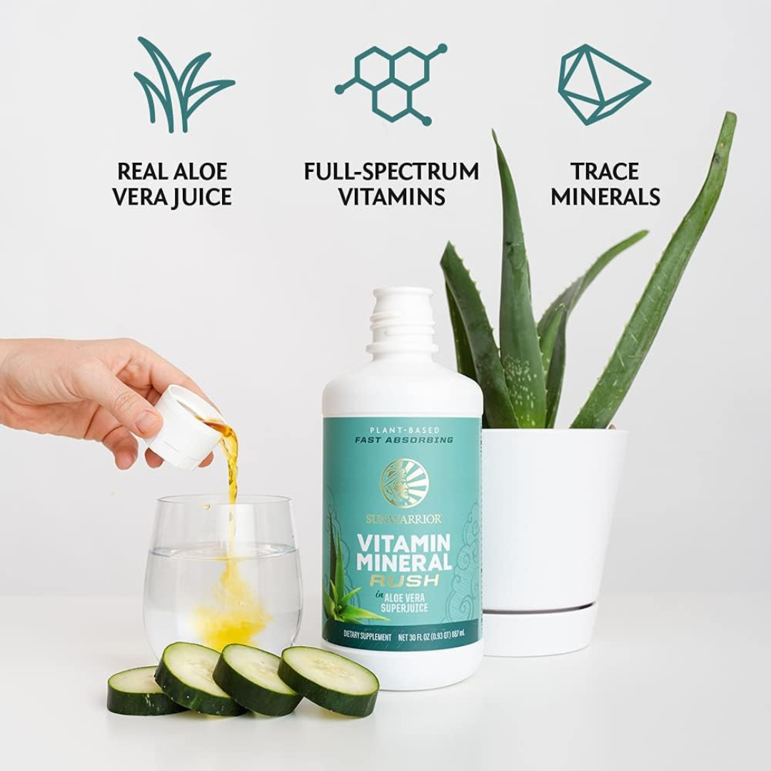 Sunwarrior - Liquid Vitamin Mineral Rush - Aloe Vera Juice