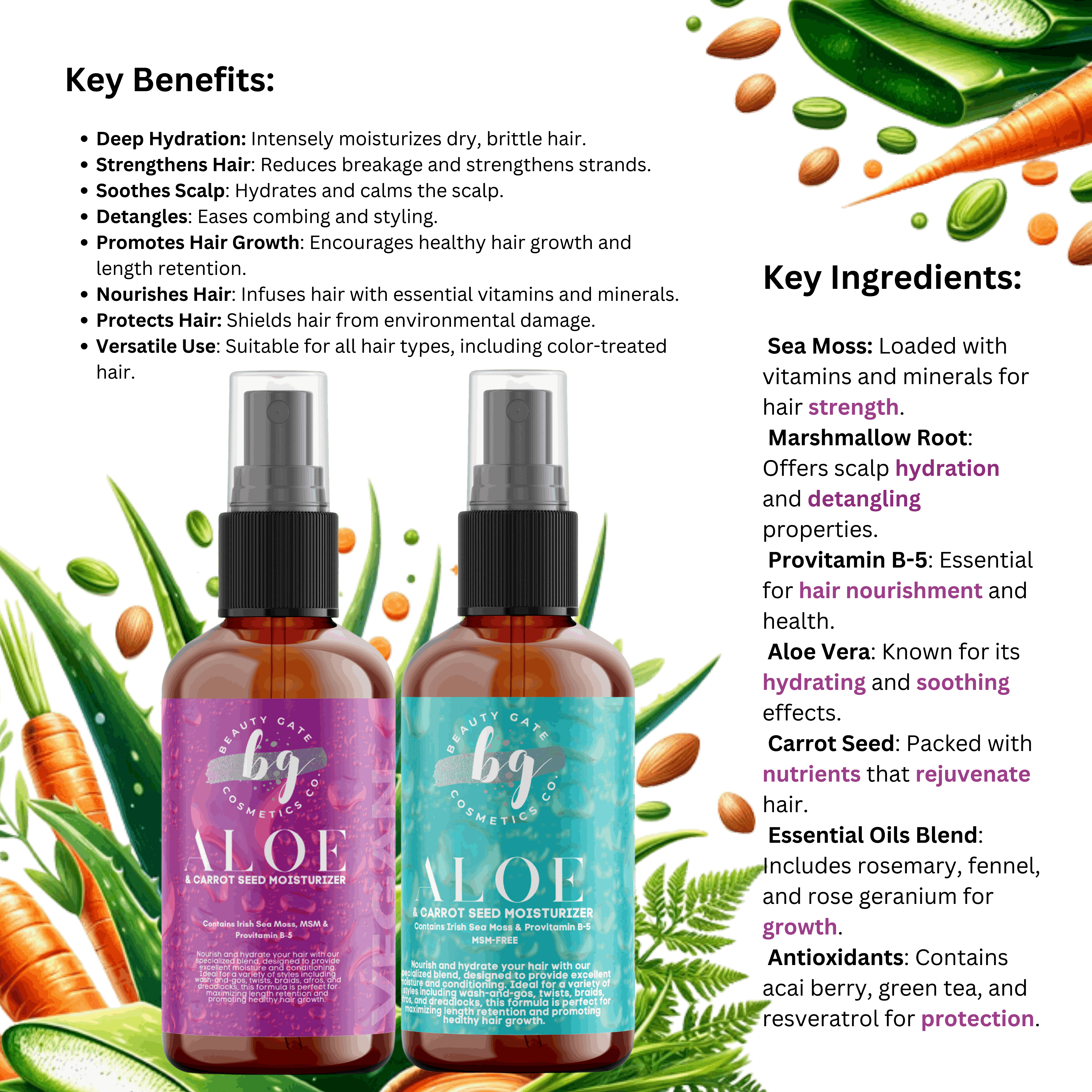 Beauty Gate Aloe & Carrot Seed Moisturizer