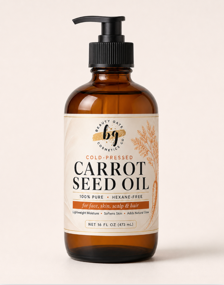 Carrot Seed Oil (Daucus carota) Cold-Pressed Brightening Face, Hair and Scalp Carrier Oil Beauty Gate Cosmetics / Fulfilled by Go Natural 247