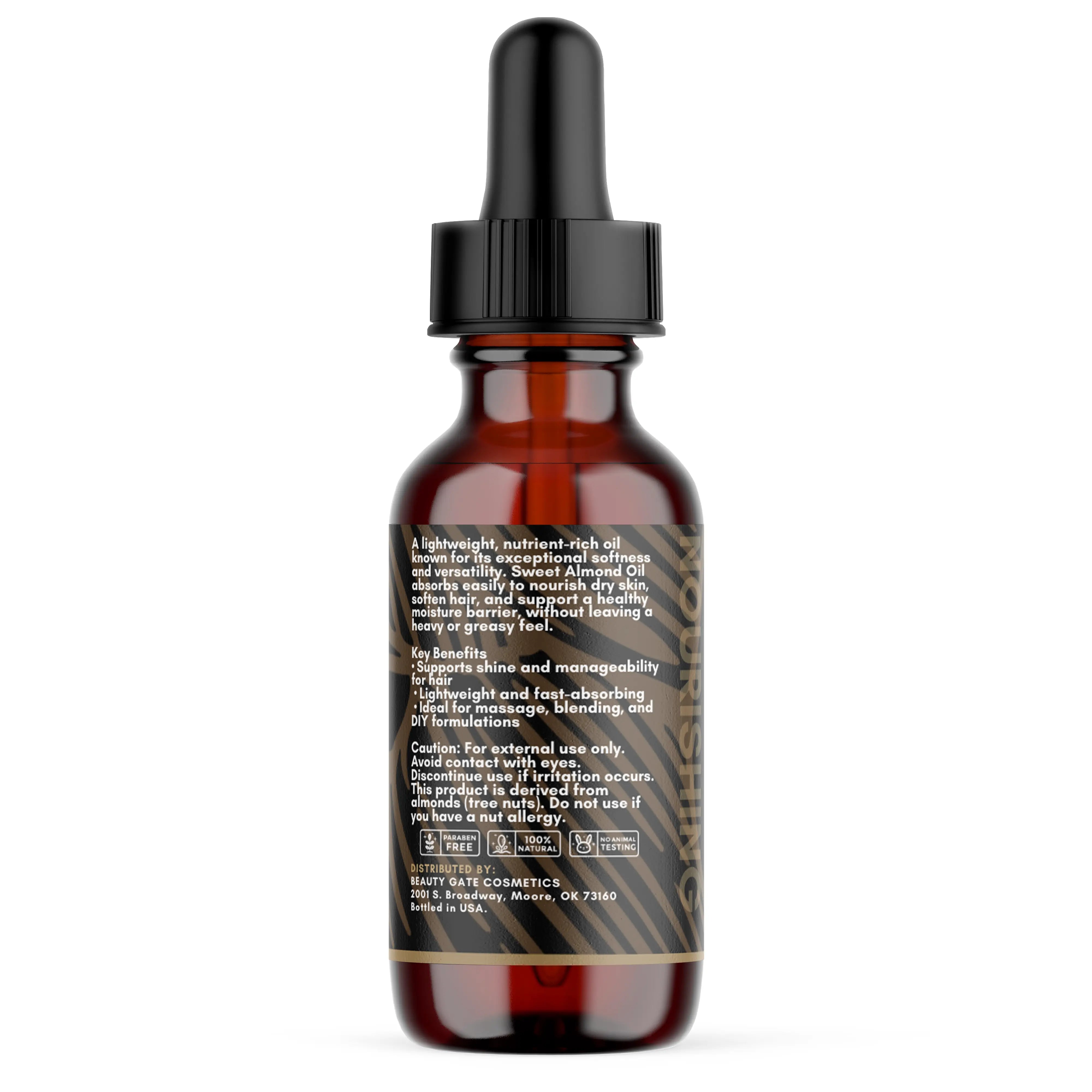 Beauty Gate Cold-Pressed Sweet Almond Oil - Hair & Skin Beauty Gate Cosmetics