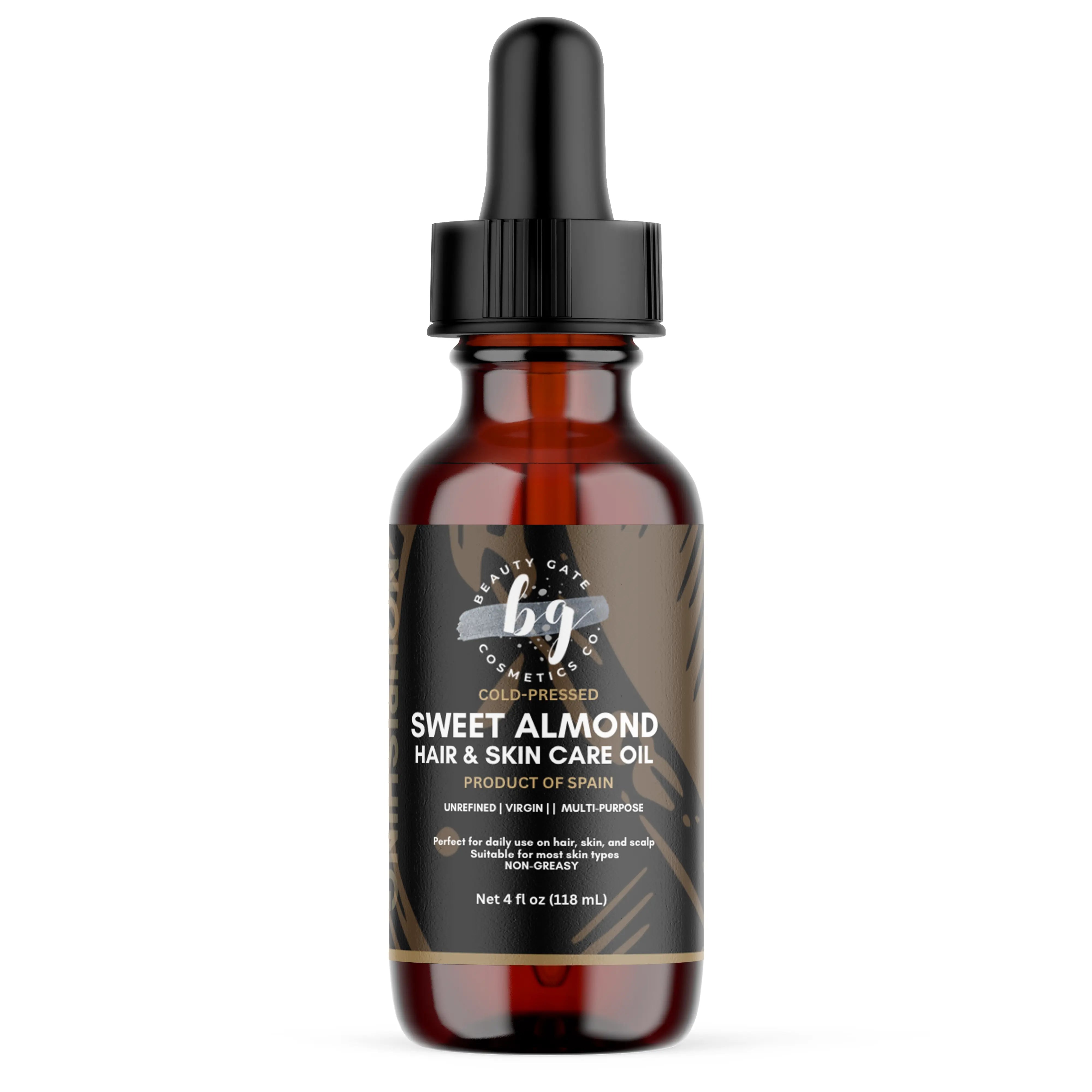 Beauty Gate Cold-Pressed Sweet Almond Oil - Hair & Skin Beauty Gate Cosmetics