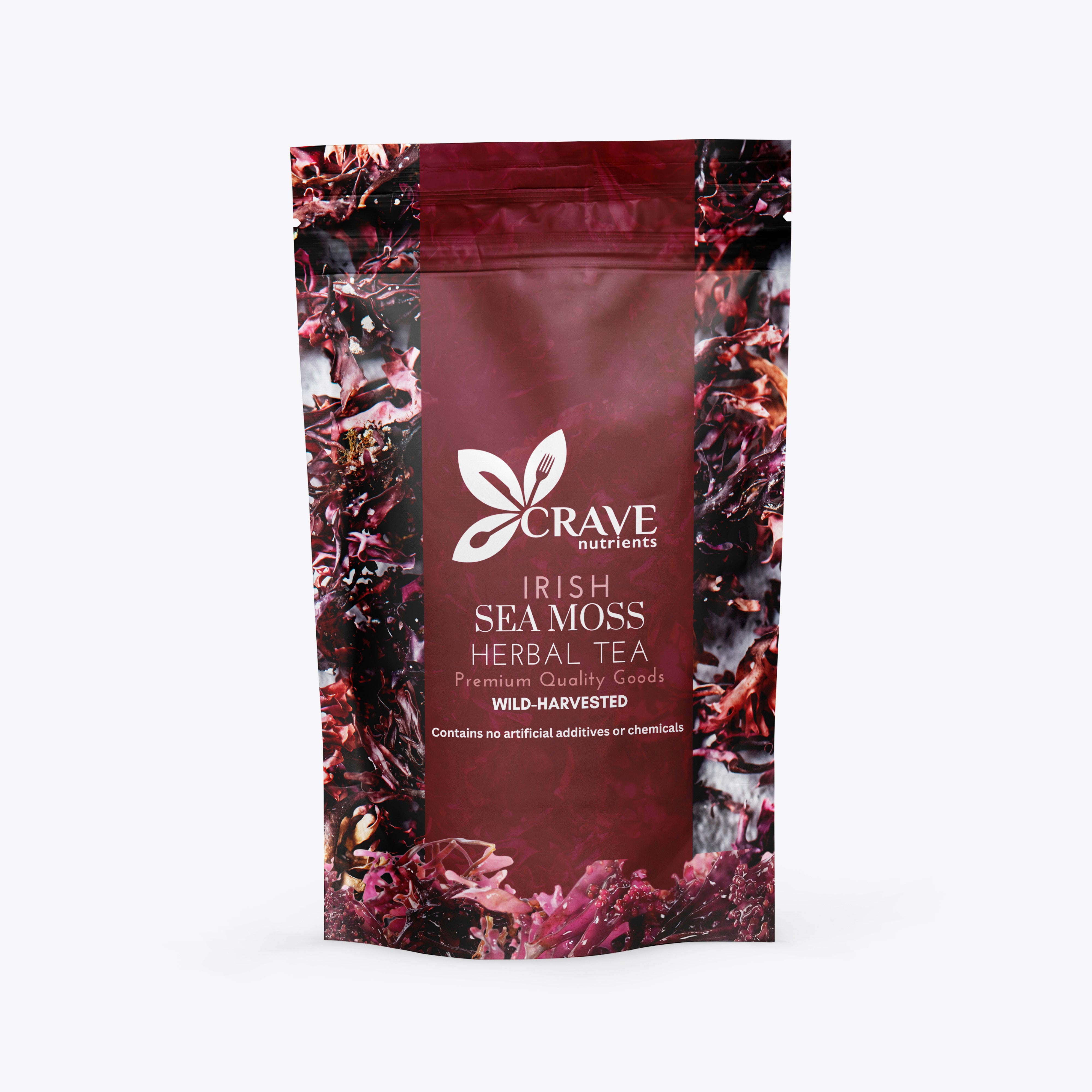 Pouch of Irish sea moss herbal tea.