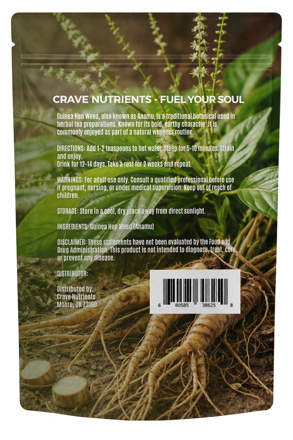 Guinea Hen Weed Tea – Anamú (Petiveria alliacea)- Leaves & Stems - 2 oz Crave Nutrients