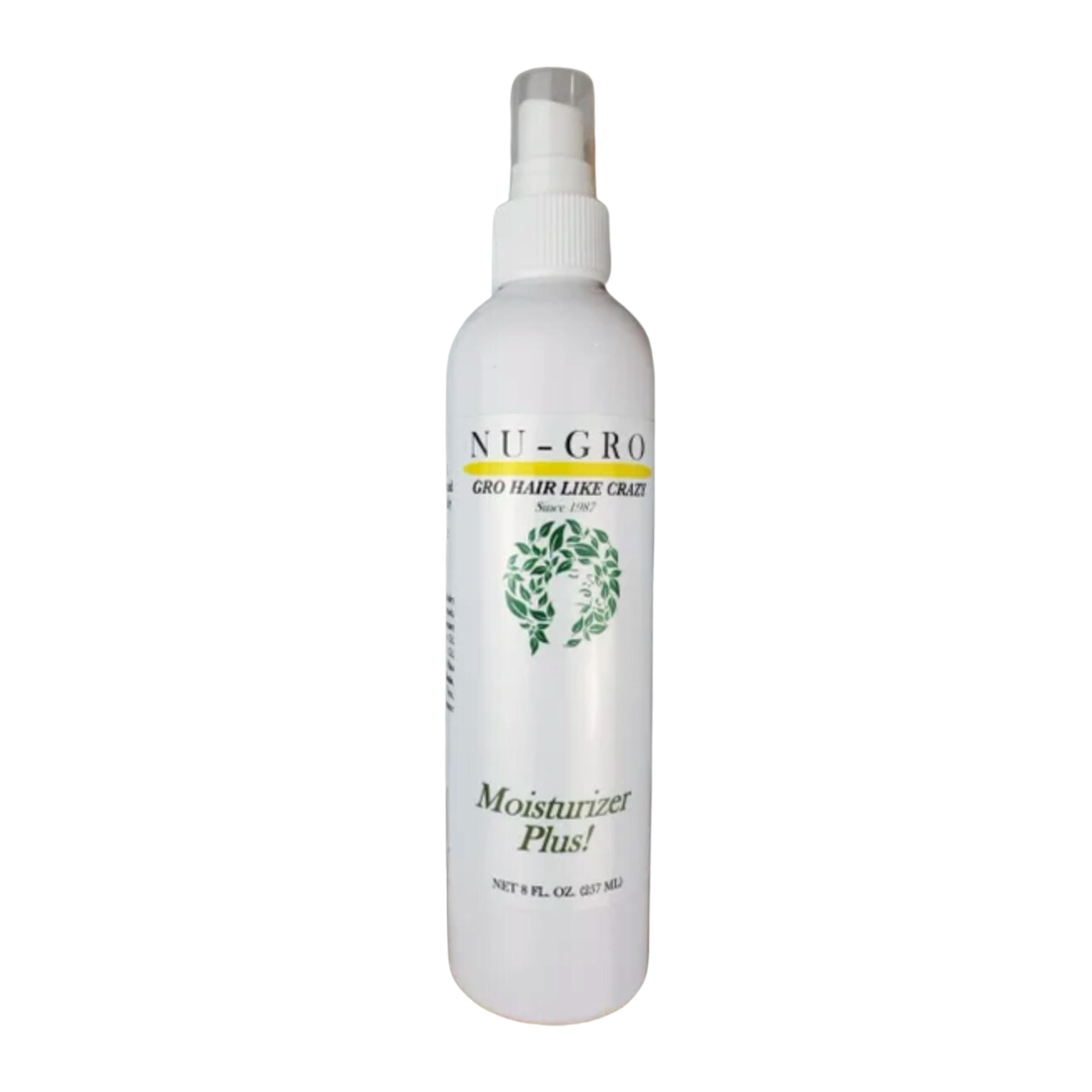 White spray bottle of NU-GRO moisturizer.
