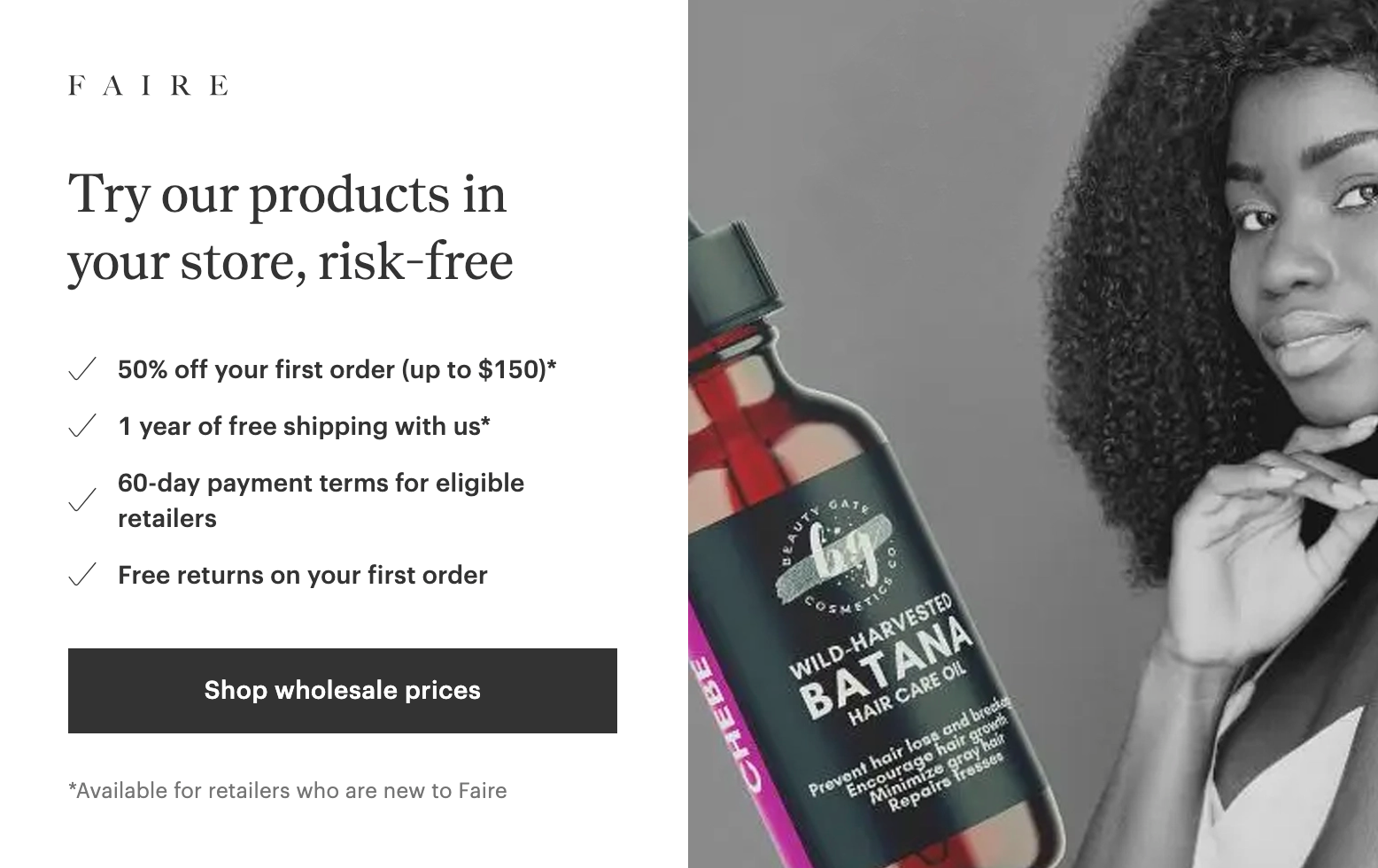 Register for a Wholesale Account