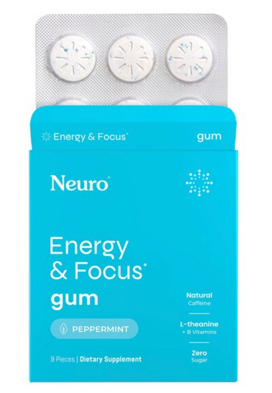 Neuro - Energy and Focus Gum | Extra Strength | Peppermint: 1 Pack Neuro