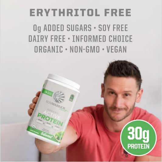 Sunwarrior - Unflavored Active Protein - Plant-Based, Gluten-Free Sunwarrior