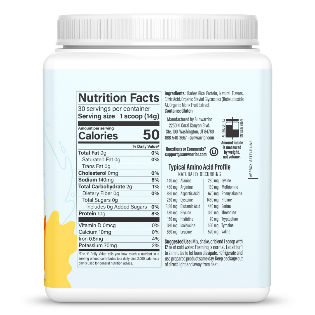 Sunwarrior - Clear Refresh Peach Mango Protein Powder - Barley Protein