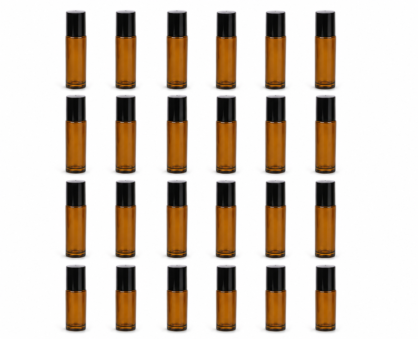 10 ml (1/3 oz) Glass Roll-On Bottles Set of 24 Go Natural 247