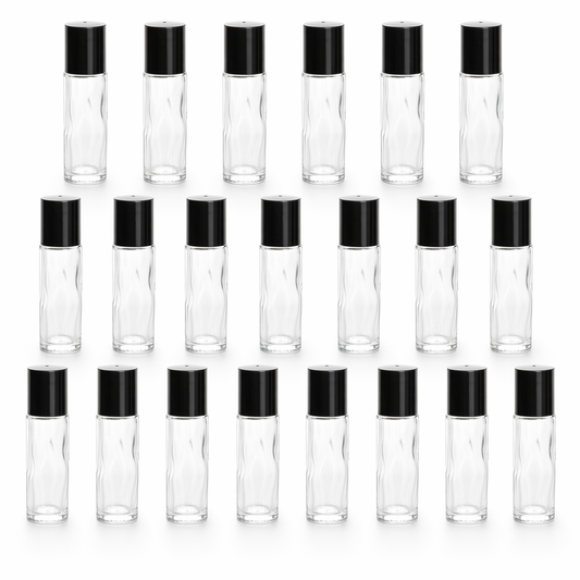 10 ml Glass Roll-On Bottles Set of 24 - Full Grid View