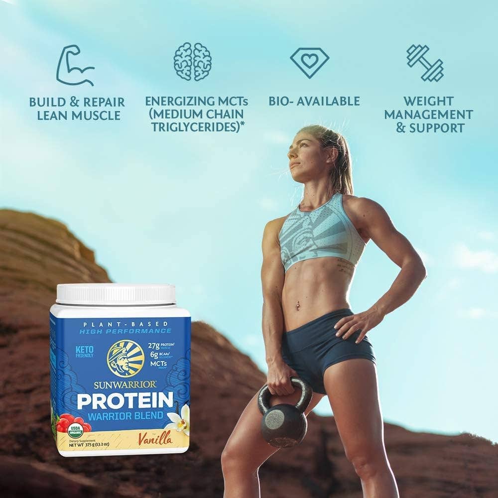 Warrior Blend Vanilla Pea Protein – Plant-Based Strength & Recovery (375g) Sunwarrior