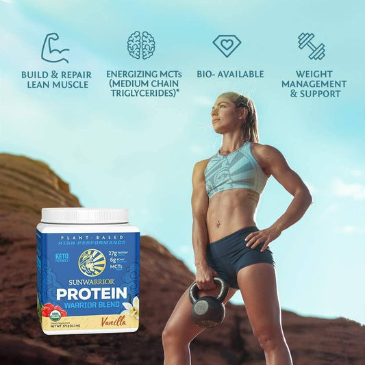 Sunwarrior - Warrior Blend Vanilla Protein - Pea Protein Powder: 375g Sunwarrior