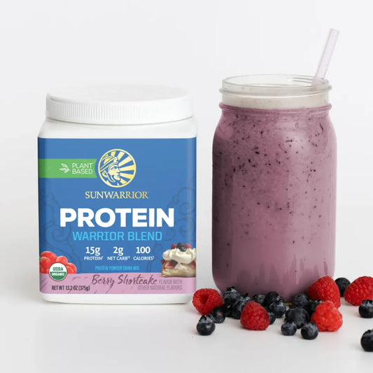 Sunwarrior - Warrior Blend Berry Shortcake Protein - Pea Protein Powder: 750g Sunwarrior