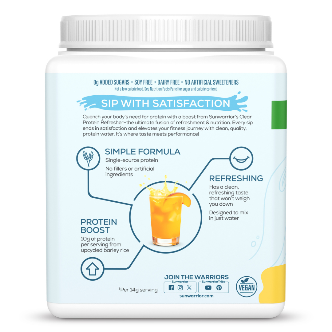 Sunwarrior - Clear Refresh Peach Mango Protein Powder - Barley Protein