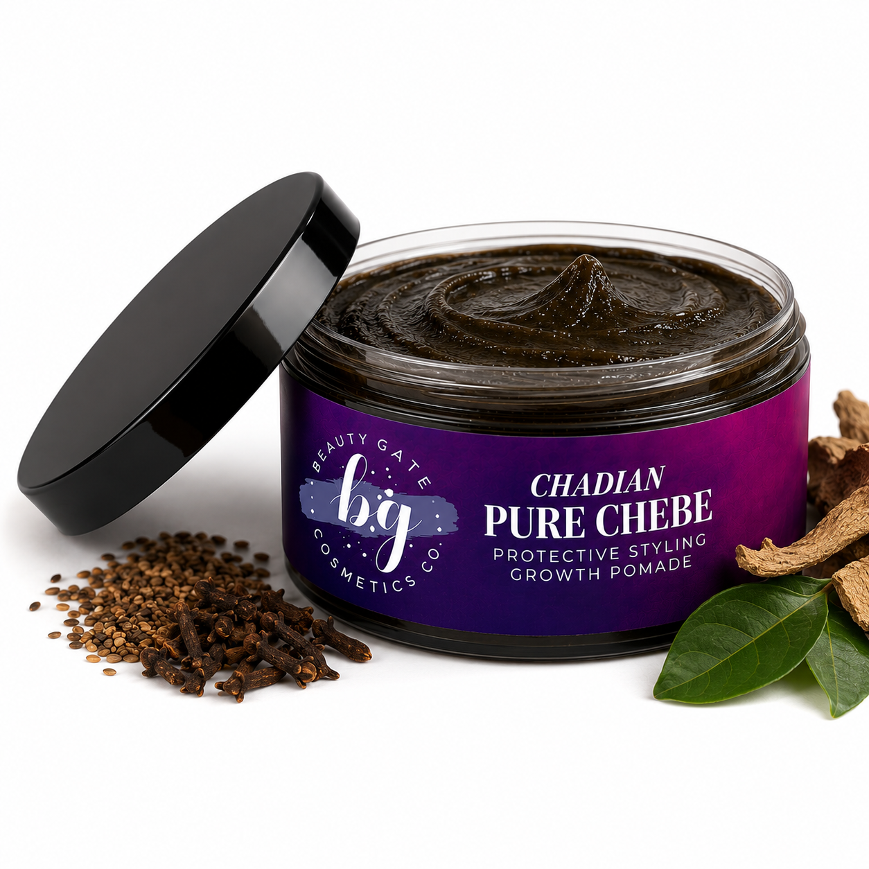 Beauty Gate Wild-Harvested Pure Chebe Pomade | Hair Growth & Length Retention Beauty Gate Cosmetics
