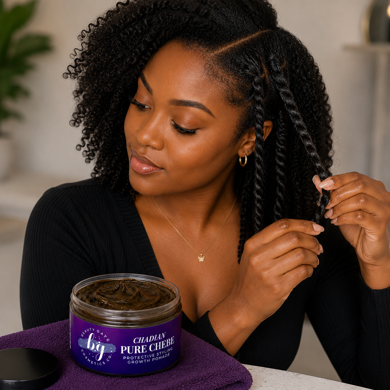 Beauty Gate Wild-Harvested Pure Chebe Pomade | Hair Growth & Length Retention Beauty Gate Cosmetics