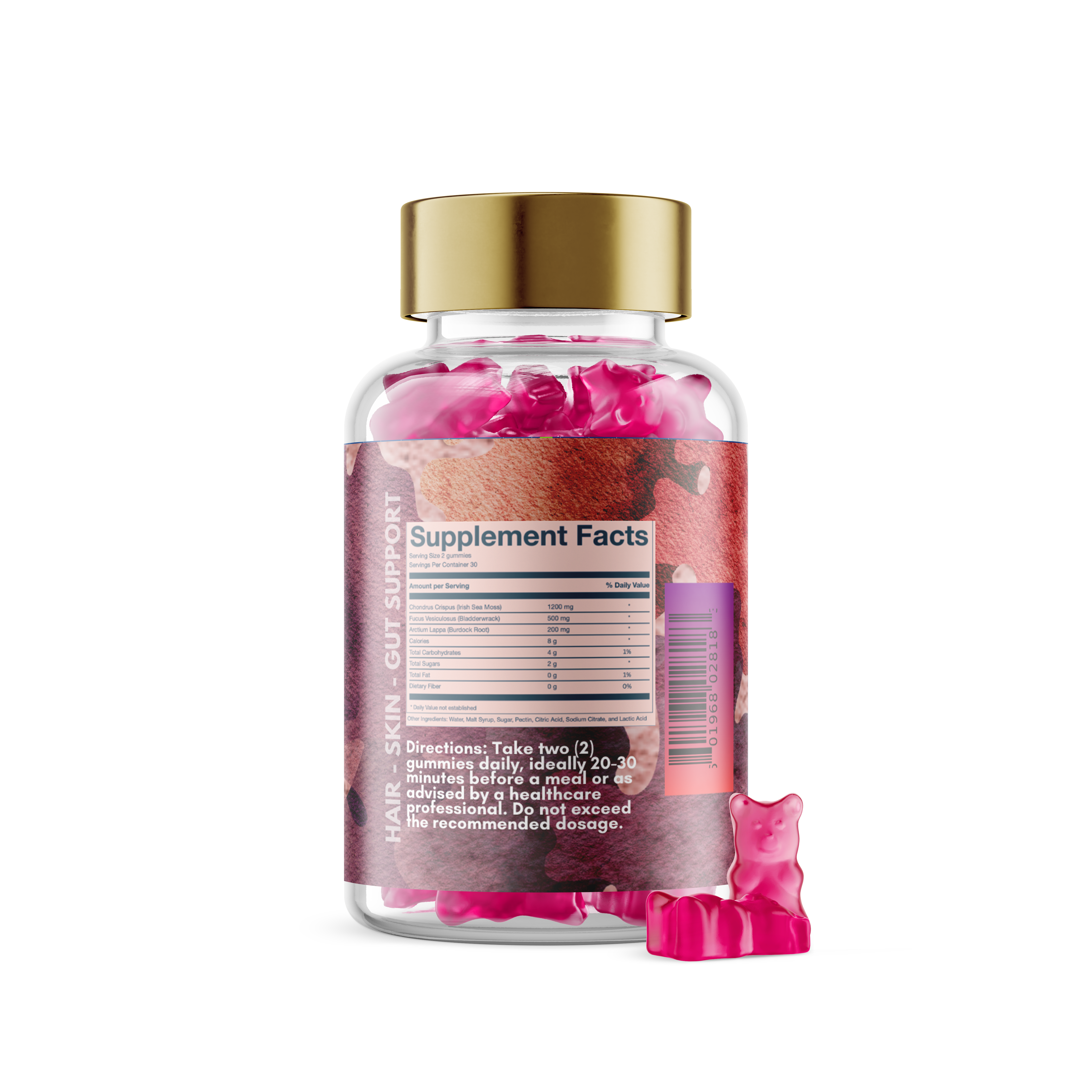Irish Sea Moss Gummies with Bladderwrack & Burdock Root detail view – Go Natural 247