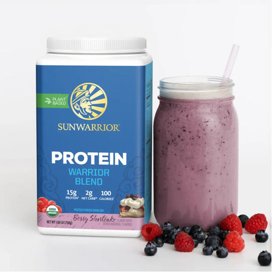 Sunwarrior - Warrior Blend Berry Shortcake Protein - Pea Protein Powder: 750g Sunwarrior
