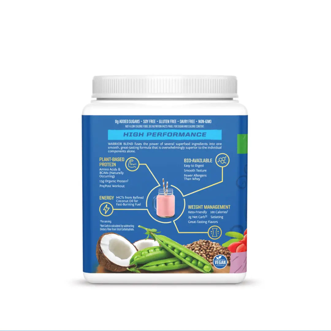 Sunwarrior - Warrior Blend Berry Shortcake Protein - Pea Protein Powder: 750g Sunwarrior