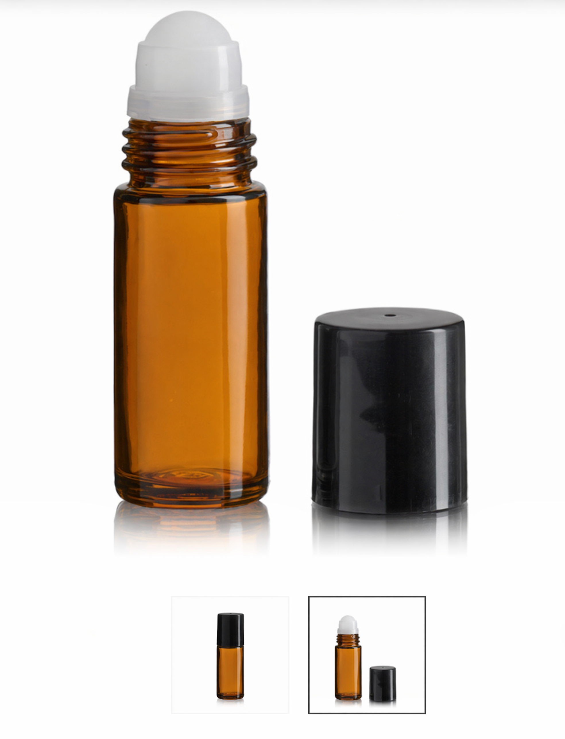 1 oz (30 mL) Amber Roll-On Bottle, 12-Pack