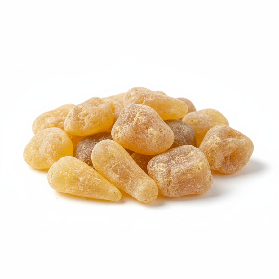 Frankincense Serrata Resin on White Background
