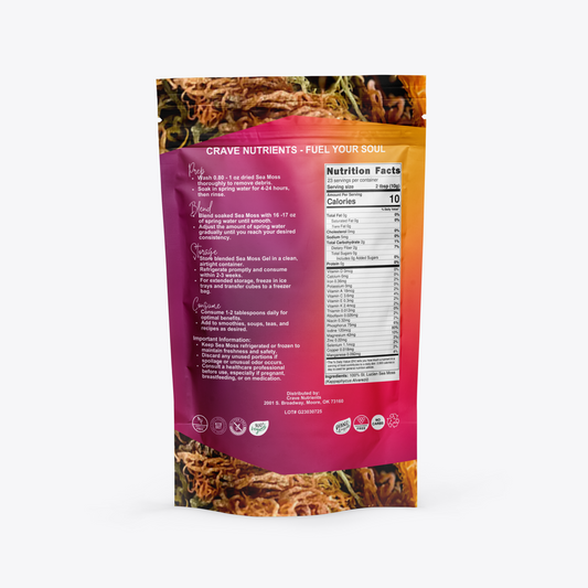 Sea Moss product bag.