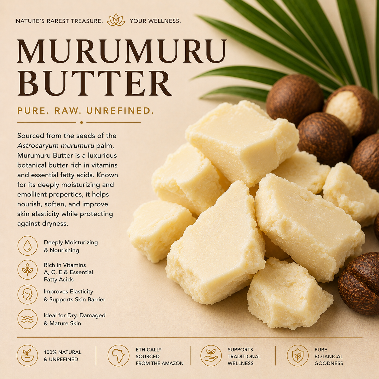 MuruMuru Butter – Raw Amazonian Cosmetic Butter Beauty Gate Cosmetics