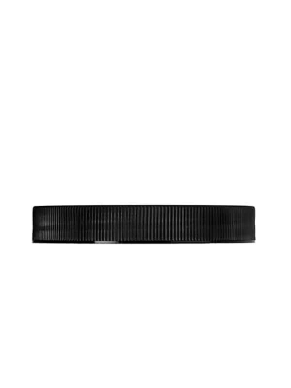 8 oz Black Low Profile Jar w/ Easy Grip Black Ribbed Plastic Cap - Go Natural 247