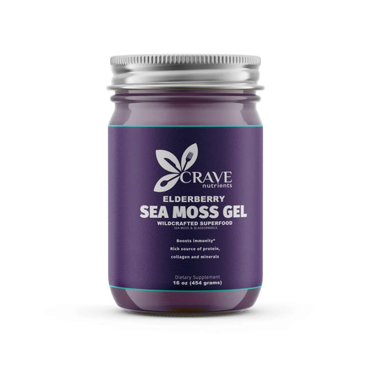 Crave Nutrients Wildcrafted Elderberry Sea Moss Gel - Go Natural 247